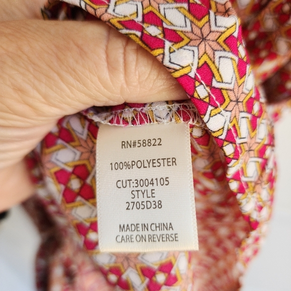 NWT Max Studio Front Tie Blouse Flutter Sleeves Medium - Picture 8 of 9